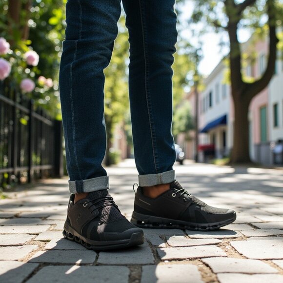 On Running Cloud Sky Road Runing Shoes in Black Youth 6.5 - Picture 1 of 11